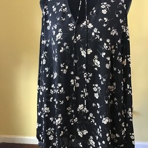 Lauren Ralph Lauren, Black & Beige Floral , Cold Shoulder Blouse, Size-Large.